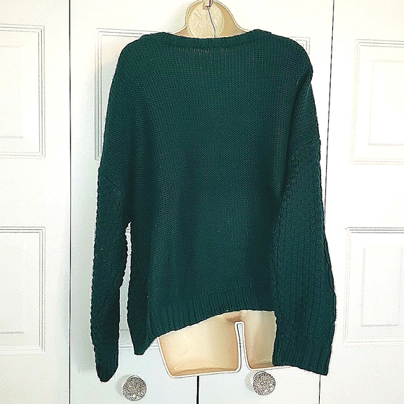 Mudd Dark Green Cable Knit Sweater in size XXL - Picture 3 of 4